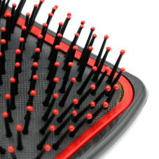 Square hair brush, Black+Red