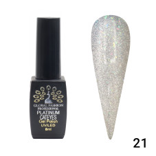 Cat's eye gel nail polish Platinum 21