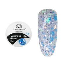 Глиттер гель что светится в темноте, 5 гр, Luminous Glitter Gel 04