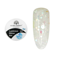 Глиттер гель что светится в темноте, 5 гр, Luminous Glitter Gel 07