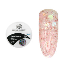 Glitter gel that glows in the dark, 5 g, Luminous Glitter Gel 10