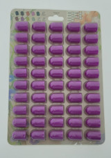 Pedicure abrasive caps (on a tablet), 16*25 mm, #150, lilac 50 pcs