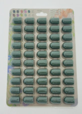 Ковпачки 16*25 мм, #180, 50 шт (на планшетці) для педикюру, green
