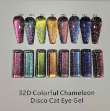 Гель лак котяче око 32D Chameleon Disco #265 (8 мл)