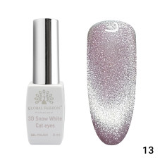 Гель лак котяче око 3D Snow White 13