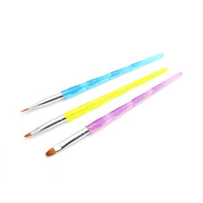 Oval Global Fashion SAM-23 Gel Brushes, 3 pcs