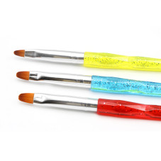 Global Fashion SAM-20 Oval Gel Brushes, 3 pcs.