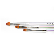 Global Fashion Gel Brush Set, Oval #4, #6, #8