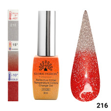 Gel polish Thermo, Temperature Color Change Disco 8 ml, 216