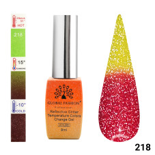 Thermo gel polish, Temperature Color Change Disco 8 ml, 218