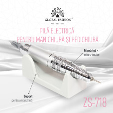 Pila electrica Global Fashion ZS-718, 50000RPM,80 Watt, Alb