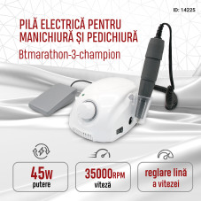 Pilă electrică BtMarathon-3 pentru manichiură și pedichiură 35000 rpm, 45 watt