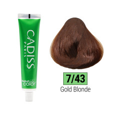 Hair dye Cadiss 7/43 Gold Blonde