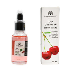 Сухое масло для кутикулы с пипеткой с ароматом вишни, Global Fashion, 30 мл