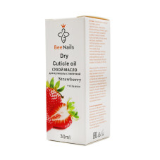 Сухое масло для кутикулы с пипеткой с ароматом клубника, Bee Nails, 30 мл Сухое масло для кутикулы с пипеткой с ароматом клубника, Bee Nails, 30 мл