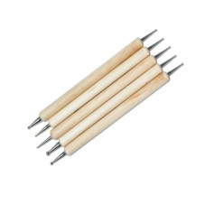 Set 5 punctatoare pentru manichiura din lemn