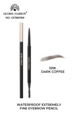 Water-resistant eyebrow pencil with very fine texture Global Fashion, GF38018, #101 Darck Coffee Water-resistant eyebrow pencil with very fine texture Global Fashion, GF38018, #101 Darck Coffee