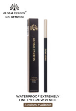 Waterproof eyebrow pencil with very fine texture Global Fashion, GF38018, #103 Black Gray Waterproof eyebrow pencil with very fine texture Global Fashion, GF38018, #103 Black Gray
