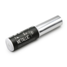 Vopsea gel cu pensulă fină METALLIC GEL, efect de oglindă, Global Fashion, SILVER, 10 ml