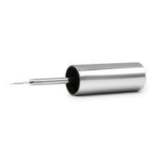 Vopsea gel cu pensulă fină METALLIC GEL, efect de oglindă, Global Fashion, SILVER, 10 ml