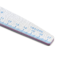 Nail file with ruler, 180/240, blue, 1 piece
