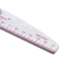 Nail file with ruler, 180/240, pink, 1 piece