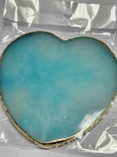 Palette stone (heart shape), turquoise