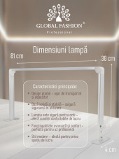 Lampă de masă fără umbră, Led, Gri