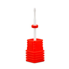 Duză din ceramică pentru cuticulă,  brâu roșu, F Small Round V L (C)
