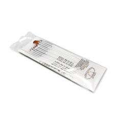 Set pensule unghii, pentru pictura pe unghii, B-2, 12 buc, culoare alba