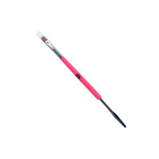 Pensula/Spatula manichiura pentru polygel, 2 capete, Nr. 6, culoare roz