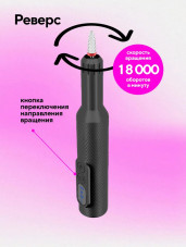 Фрезер-ручка з підставкою Global Fashion , 0.5W,  18тис, об/хв., M3, Black