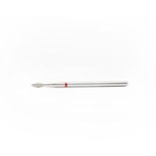 Duză pentru cuticule cu diamant, flacără, brâu roșu 257 / 023R