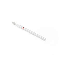 Duză pentru cuticule cu diamant, flacără, brâu roșu 257 / 023R