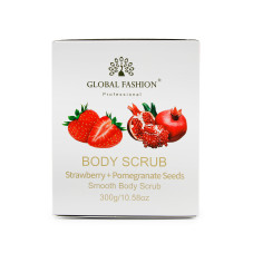 Скраб для тела, Global Fashion, Body Scrub, Strawberry & Pomegranate Seeds, 300g
