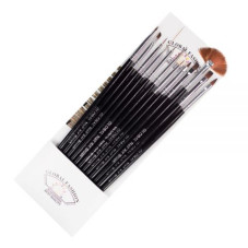 Brushes for gel Global Fashion B-2 black 12 PCs.