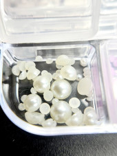 3D volumetric figures for manicure, set (pearl halves, mix size)