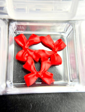 3D volumetric figures for manicure, set (colored bows+figures)