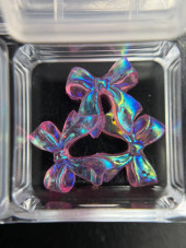 Figurine volumetrice 3D pentru manichiură, set (mix + fundite cameleon)