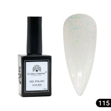 Oja semipermanentă Global Fashion, Gel polish Elite Glow 15 ml, 115