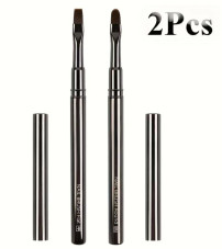 Набор кистей для геля Global Fashion, 2 шт, овал, прямая