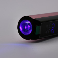 Аппарат для маникюра на аккумуляторе TMS-025, 24 ват, 35000 об, 2 в 1 с уф фонариком,pink