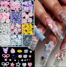3D volumetric figures for manicure, set D3