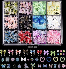 3D volumetric figures for manicure, set ZSHZ-970