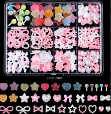 3D volumetric figures for manicure, set ZSHZ-960