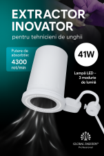 Aspirator profesional pentru praf de unghii, cu absorbție de sus