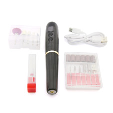 Апарат для манікюру на акумуляторі Bee nails YA03-002, 20000 об, black
