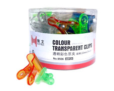 Acrylic clip plastic 24 pcs, colored, 9505