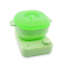 Воскоплав Wax Warmer силикон, с подставкой, зелёный цвет