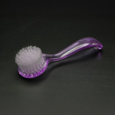 Dusting brush, round with handle, color purple